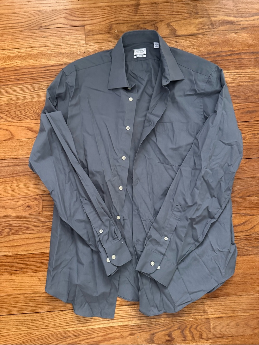 Arrow Men's Long-Sleeve Button-Up Shirt - Gray